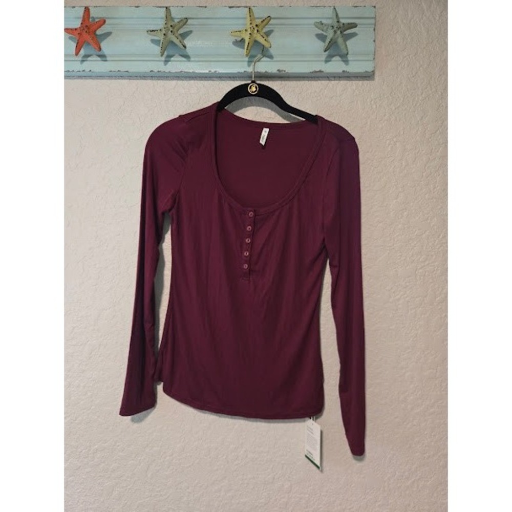 Halara Burgundy‎ Long Sleeve Tee